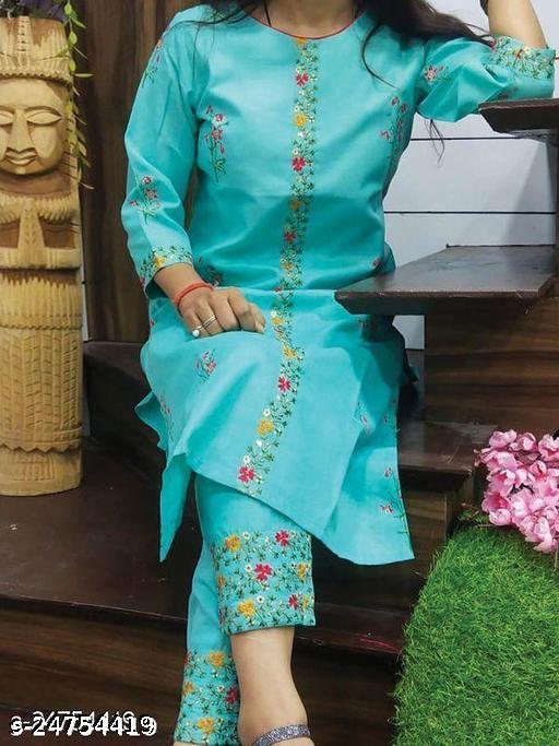 Polyster/Crepe fabric-Alisha Attractive Women Kurta Sets